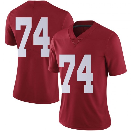 Alabama Crimson Tide Women's Damieon George Jr. #74 No Name Crimson NCAA Nike Authentic Stitched College Football Jersey JB16A02HC